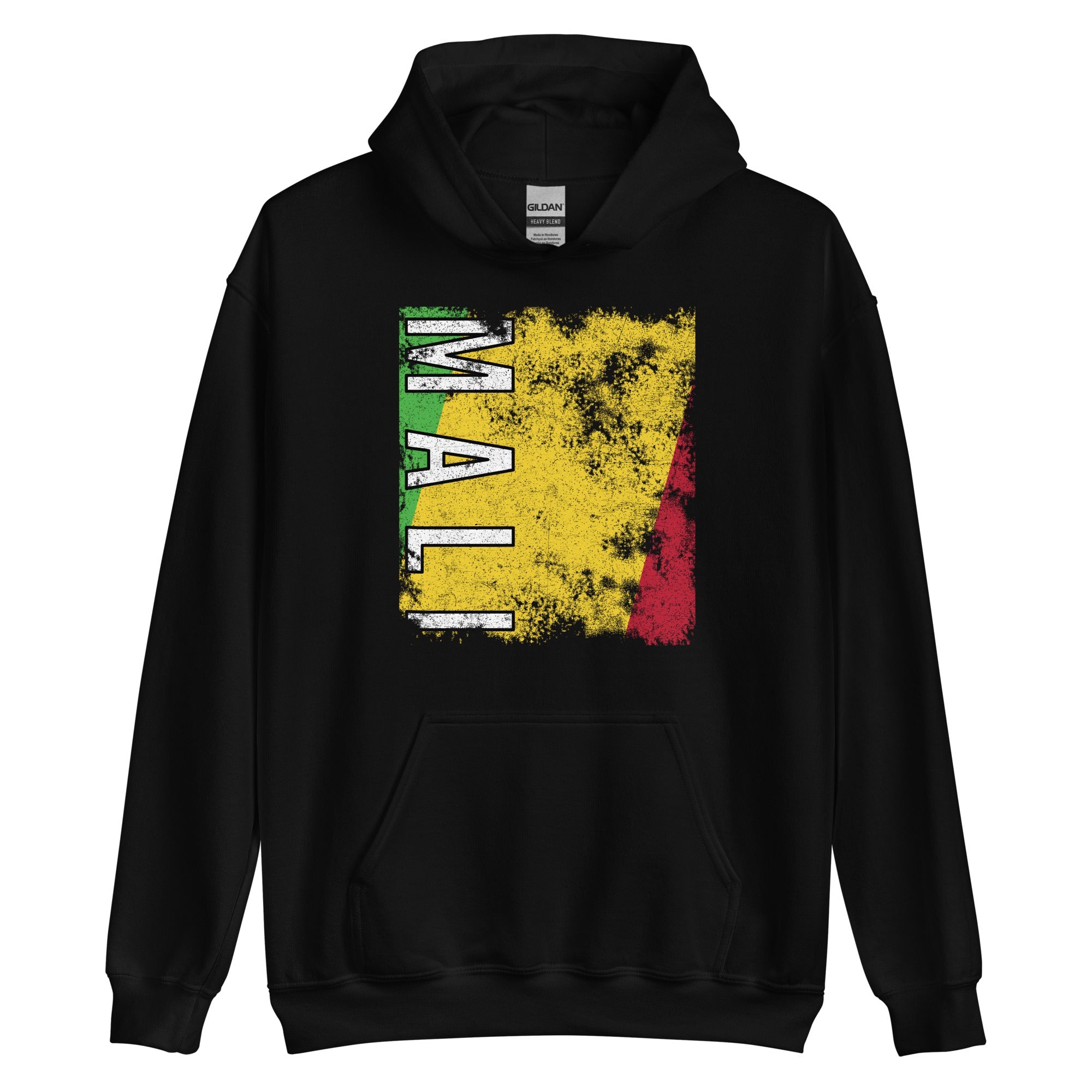 Mali Flag - Distressed Flag Hoodie