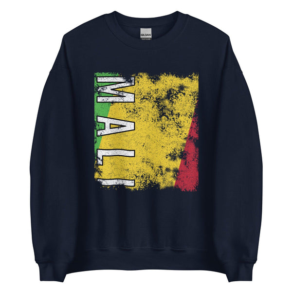 Mali Flag - Distressed Flag Sweatshirt