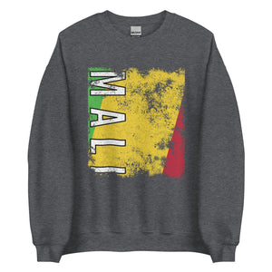 Mali Flag - Distressed Flag Sweatshirt