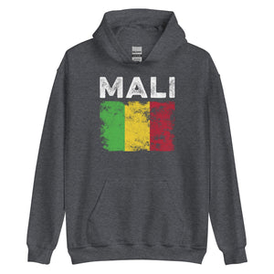 Mali Flag Distressed - Malian Flag Hoodie