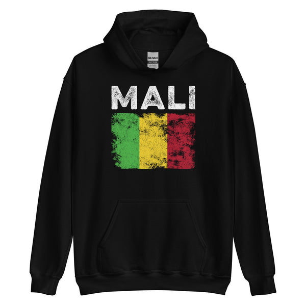 Mali Flag Distressed - Malian Flag Hoodie