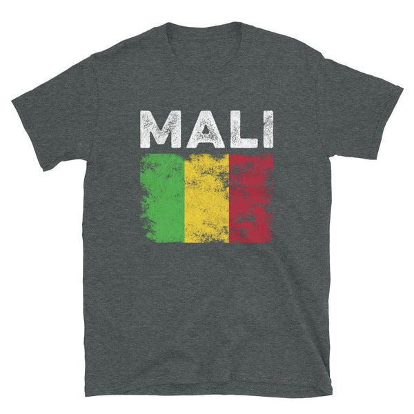 Mali Flag Distressed - Malian Flag T-Shirt