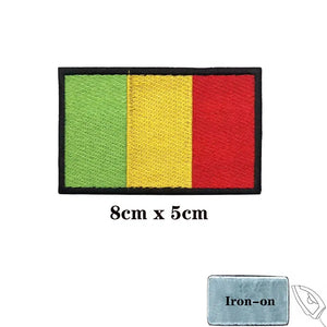 Mali Flag Patch - Iron On/Hook & Loop Patch