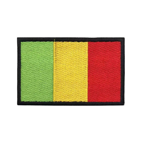 Mali Flag Patch - Iron On/Hook & Loop Patch