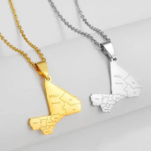 Mali Map Necklace