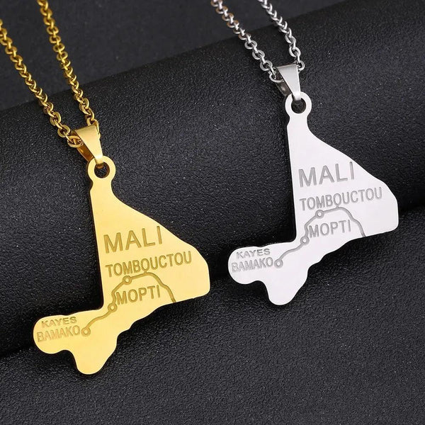 Mali Map Necklace
