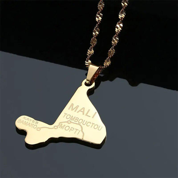 Mali Map Necklace