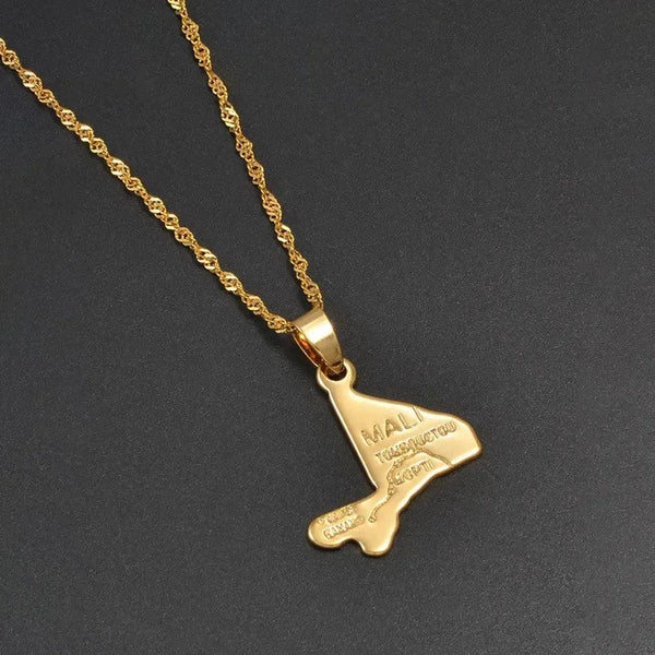 Mali Map Necklace
