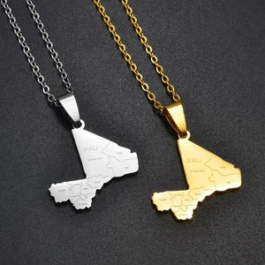 Mali Map Necklace