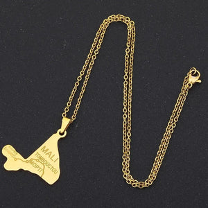 Mali Map Necklace