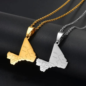 Mali Map Necklace
