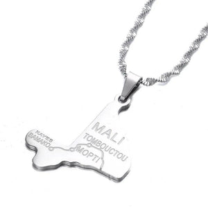 Mali Map Necklace