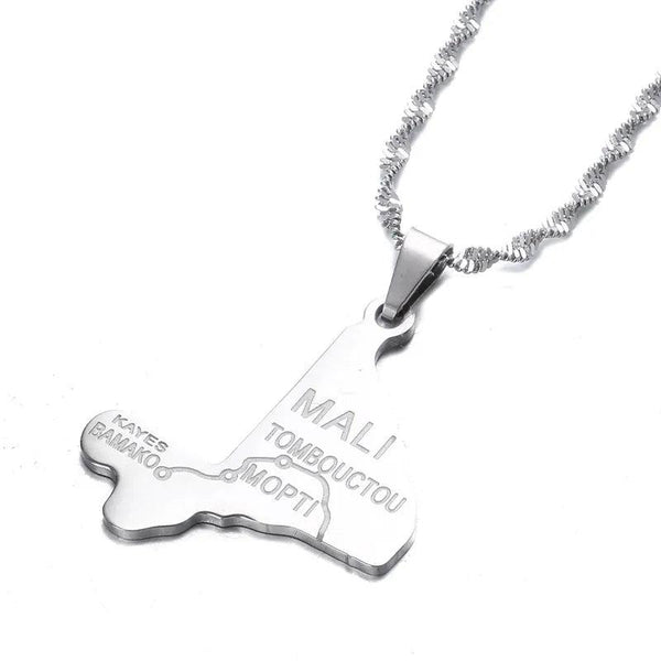 Mali Map Necklace