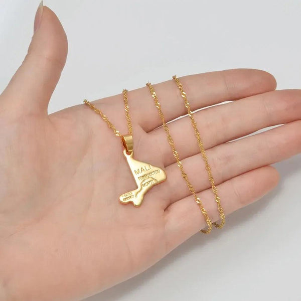 Mali Map Necklace