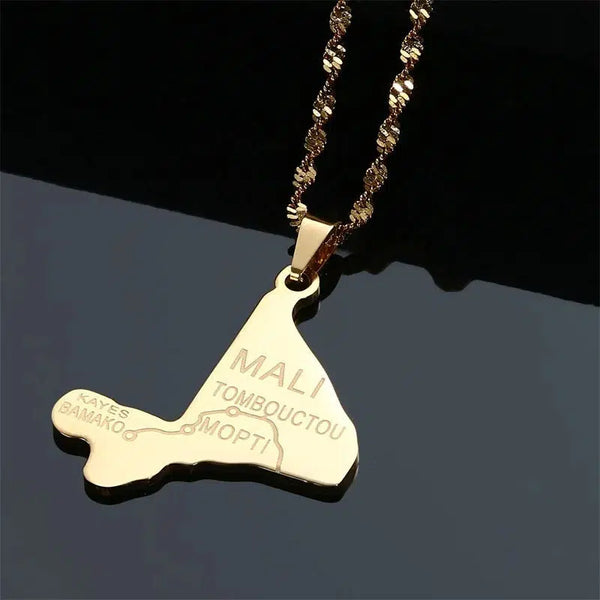 Mali Map Necklace