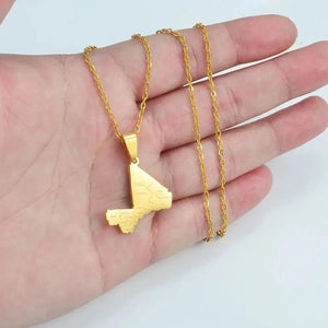 Mali Map Necklace