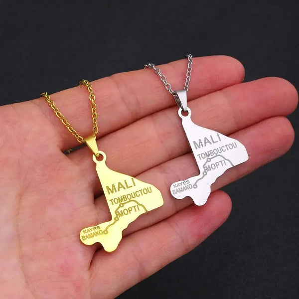 Mali Map Necklace