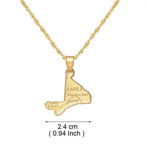 Mali Map Necklace