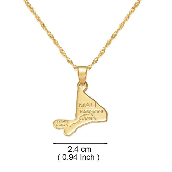Mali Map Necklace