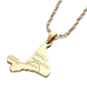 Mali Map Necklace