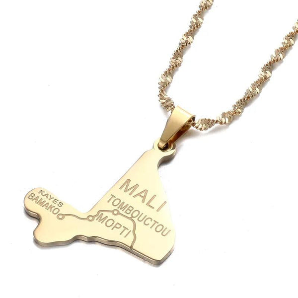 Mali Map Necklace
