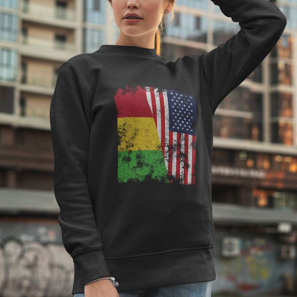 Mali USA Flag - Half American Sweatshirt