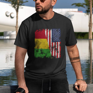 Mali USA Flag - Half American T-Shirt