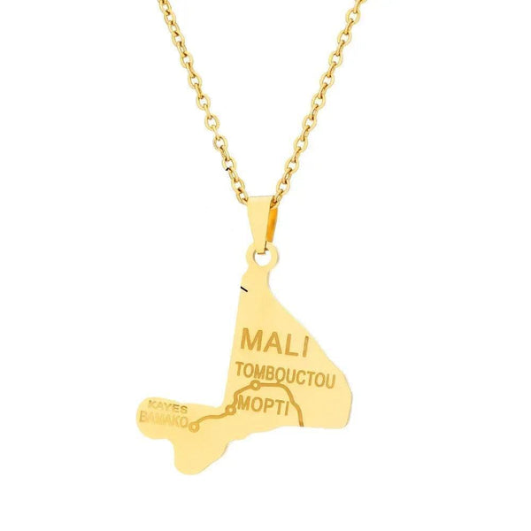 Mali Map Necklace