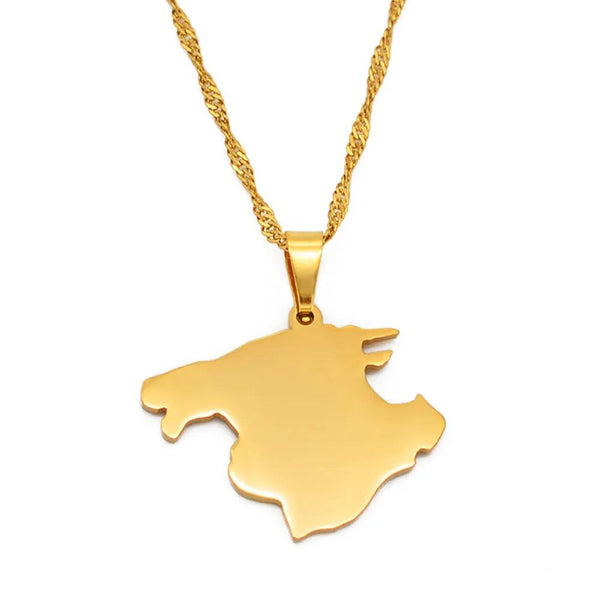 Mallorca Map Necklace