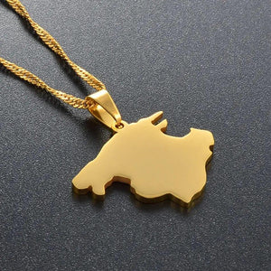 Mallorca Map Necklace