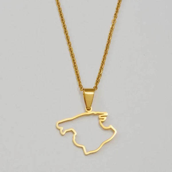 Mallorca Map Necklace