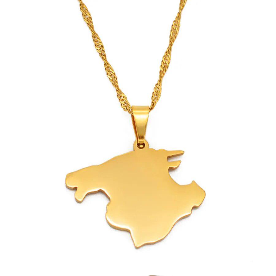 Mallorca Map Necklace