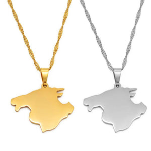 Mallorca Map Necklace