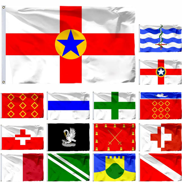Malta City Flags - Maltese Town & Village Flags - 90x150cm(3x5ft) - 60x90cm(2x3ft)