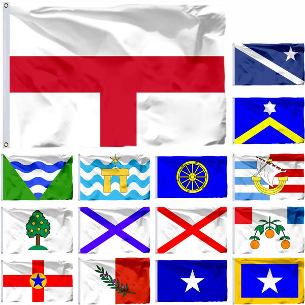 Malta City Flags - Maltese Town & Village Flags - 90x150cm(3x5ft) - 60x90cm(2x3ft)