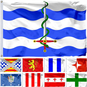 Malta City Flags - Maltese Village Flags - 90x150cm(3x5ft) - 60x90cm(2x3ft)