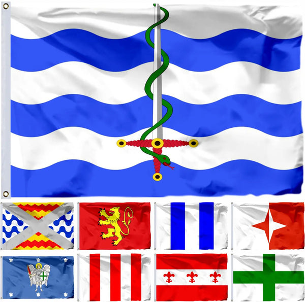 Malta City Flags - Maltese Village Flags - 90x150cm(3x5ft) - 60x90cm(2x3ft)
