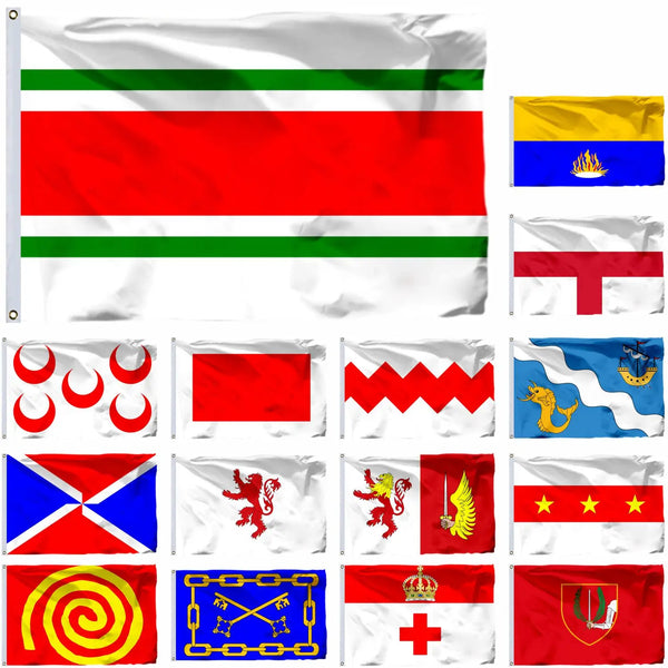 Malta City & Village Flags - Maltese Municipality Flags - 90x150cm(3x5ft) - 60x90cm(2x3ft)