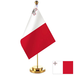 Malta Desk Flag - Small Office Table Flag