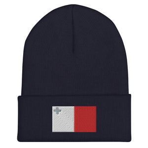 Malta Flag Beanie - Embroidered Winter Hat