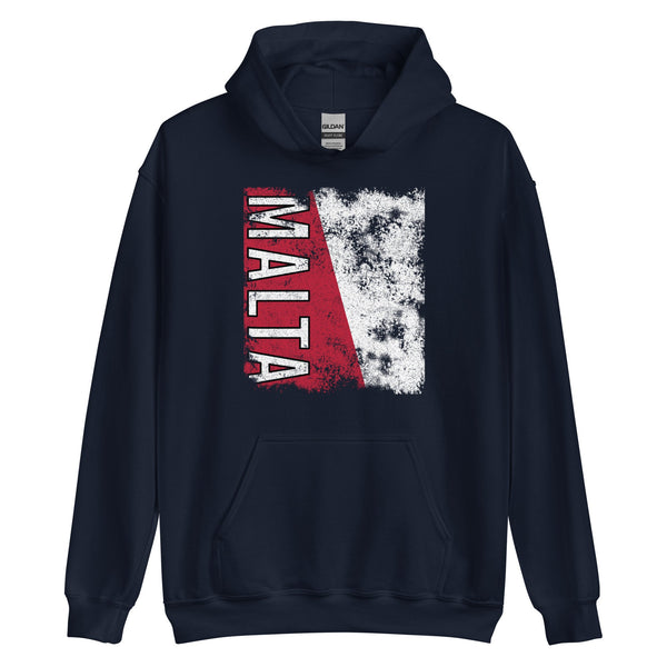 Malta Flag - Distressed Flag Hoodie