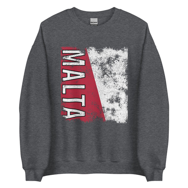 Malta Flag - Distressed Flag Sweatshirt