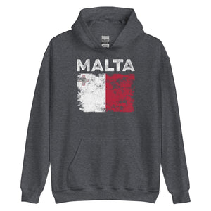 Malta Flag Distressed - Maltese Flag Hoodie