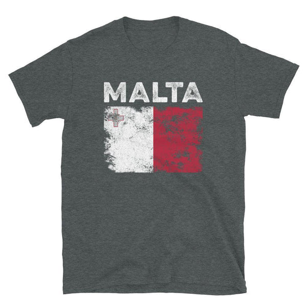 Malta Flag Distressed - Maltese Flag T-Shirt