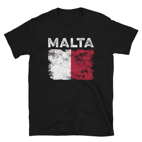 Malta Flag Distressed - Maltese Flag T-Shirt