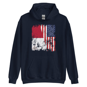 Malta USA Flag - Half American Hoodie