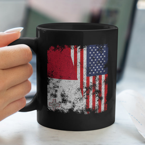 Malta USA Flag - Half American Mug