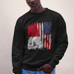Malta USA Flag - Half American Sweatshirt