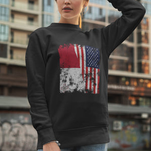Malta USA Flag - Half American Sweatshirt