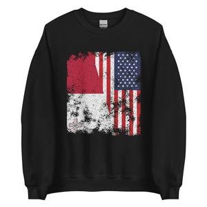 Malta USA Flag - Half American Sweatshirt